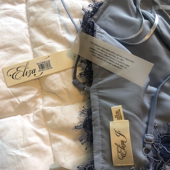 ELIZA J Periwinkle Lace Midi Dress NWT - Picture 5 of 7